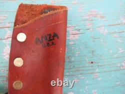 Anza 99 USA Fixed Blade Hunting Knife With Sheath 4 File Blade