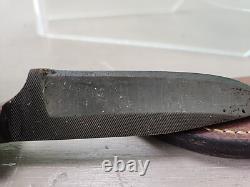 Anza USA 13 Vintage Fixed Blade Knife 8 With Sheath K15