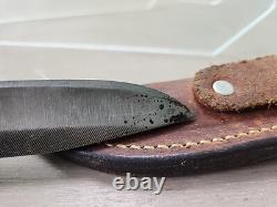 Anza USA 13 Vintage Fixed Blade Knife 8 With Sheath K15