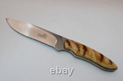 Arno Bernard Drop Point Hunting Knife Sheep Horn Handles