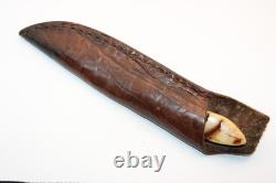 Arno Bernard Drop Point Hunting Knife Sheep Horn Handles