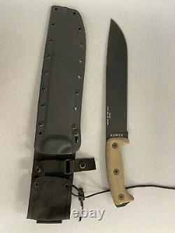 Authentic ESEE JUNGLAS-E Survival Knife, Sheath with Clip Plate (Black)