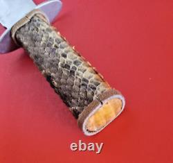 Authentic Mountain Man Bowie Knife Genuine Diamondhead Rattlesnake Sheath