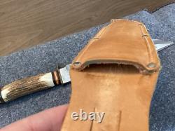 BARON West GERMANY STAG HUNTING BOWIE KNIFE & SHEATH