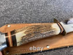 BARON West GERMANY STAG HUNTING BOWIE KNIFE & SHEATH