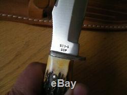 BEAUTIFUL 1976 Case XX USA 523-5 Razor Edge Stag Knife w Sheath NEVER USED