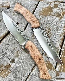 BEAUTIFUL MB Custom Knives The Devian 1/4 1095 Steel Hunting Knife NO SHEATH