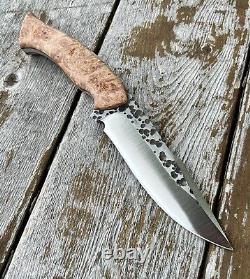 BEAUTIFUL MB Custom Knives The Devian 1/4 1095 Steel Hunting Knife NO SHEATH