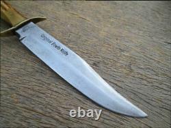 BEAUTIFUL Old Guttman Edge Brand Germany Stag-Handle Carbon Steel Bowie Knife