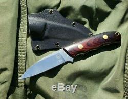 BOB DOZIER ARKANSAS MADE KNIVES Model K-32 Personal Wharncliffe Knife + Sheath