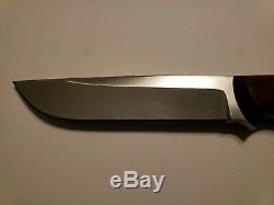 BOB DOZIER ARKANSAS MADE KNIVES Model KS-7 Wilderness Knife Maple Burl + Sheath