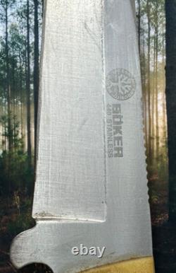 BOKER ARBOLITO Fixed Blade Full-Tang Antler Stag Hunting Knife With Sheath