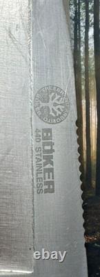 BOKER ARBOLITO Fixed Blade Full-Tang Antler Stag Hunting Knife With Sheath