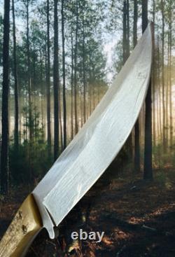 BOKER ARBOLITO Fixed Blade Full-Tang Antler Stag Hunting Knife With Sheath