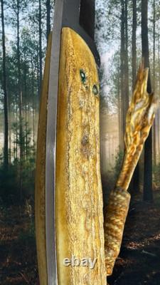 BOKER ARBOLITO Fixed Blade Full-Tang Antler Stag Hunting Knife With Sheath