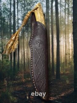 BOKER ARBOLITO Fixed Blade Full-Tang Antler Stag Hunting Knife With Sheath