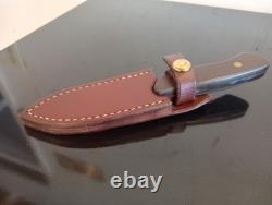 BOWMAN Knives-Oak Island, NC. Custom 8'' EDC KNIFE with Leather Sheath. 01 Steel