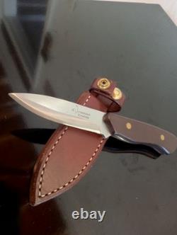 BOWMAN Knives-Oak Island, NC. Custom 8'' EDC KNIFE with Leather Sheath. 01 Steel