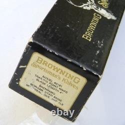 BROWNING USA vintage 1960th 40181 TRAILING POINT KNIFE, custom sheath, orig box BROWNING USA vintage 1960th 40181 TRAILING POINT KNIFE, custom sheath, orig box