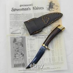 BROWNING USA vintage 1960th 40181 TRAILING POINT KNIFE, custom sheath, orig box