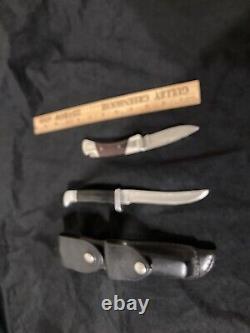 BUCK 105 and Buck 500 KNIFE VINTAGE Skinning Butchering Hunting 9 in and 6 in