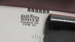 Bark River Knives Gunny Hunter Jimped, CPM 3V, Black Canvas, Red Liner, 1st Rn