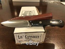Bark River Knives Lil' Canadian, CPM3V, Cocobolo/Red Liners/Mosaic 2016 model