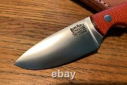 Bark River Knives PSK EDC CPM Cru-Wear Orange Fire Burlap Micarta