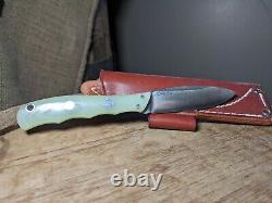 Bark river knives Lil Canadian CPM 3V Ghost green jade
