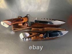 Barminski Custom Handmade Bowie Hunting Knife Collectible Vintage Pair