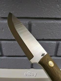 Battle Horse Knives Patriot Scout Knife O1 Steel Scandi Dangler Sheath lanyard