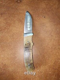 Bear MGC North American Hunter Rams Horn Fixed Blade Hunting Knife With Sheath