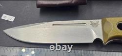 Benchmade 163-1 Bushcrafter Fixed Blade Knife, CPM-S30V Blade, G10 Handle #32