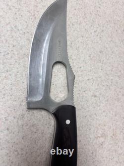 Beretta Hunting Knife 4-5in Stainless Partially Serrated Wood Handle Sheath