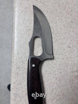 Beretta Hunting Knife 4-5in Stainless Partially Serrated Wood Handle Sheath