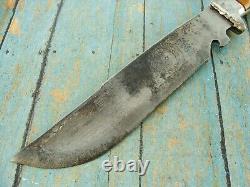 Big Antique Mexican Bone Stag Survival Combat Bowie Knife Hunting Knives Tools