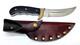 Black Handle Buck Kalinga Knife in Brown Leather Sheath