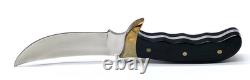 Black Handle Buck Kalinga Knife in Brown Leather Sheath