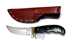 Black Handle Buck Kalinga Knife with Leather Sheath