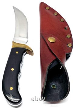 Black Handle Buck Kalinga Knife with Leather Sheath
