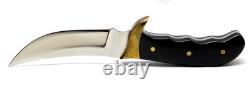 Black Handle Buck Kalinga Knife with Leather Sheath