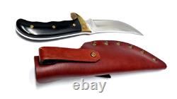 Black Handle Buck Kalinga Knife with Leather Sheath