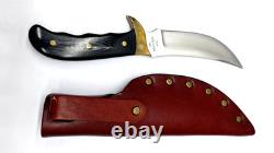 Black Handle Buck Kalinga Knife with Leather Sheath
