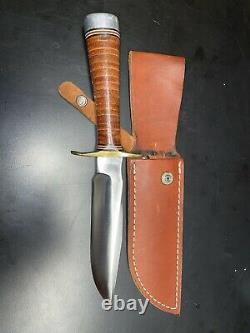 Blackjack Classic Blades Effingham No. 5 #5 Number 5 Knife Stacked Leather Grip