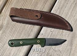 Blind Horse Knives Woodsman LTWK Battle Knife Scandi Grind G10 Green Scales