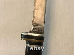 Boker Double Set Of Vintage Knives In Original Sheath. Rare