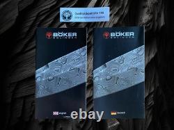 Böker Solingen Integral II Walnut Fixed Blade Knife 440C Germany NIB with Sheath