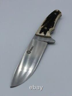 Boker Tree Brand 545 Stag Full Tang 440C Stainless Fixed Blade Hunter Knife Rare