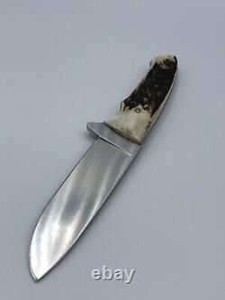 Boker Tree Brand 545 Stag Full Tang 440C Stainless Fixed Blade Hunter Knife Rare