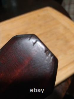 Bowie Knife Carbon Steel Full Tang Wood Handle with Custom Leather Sheath